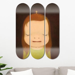 Set of 3pcs 2010 Midnight Vampire Skateboard Deck Wall Art, Wall Hanged Decoration, Accent Gift, Aesthetic Wall Art for Men Cave Home Decor