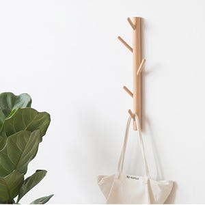 Unique Tree Branch Hooks, Wooden Wall Pegs, Decorative Wood Wall Hooks, Modern Entryway Wall Mounted Coat Hooks, Individual Hooks for Wall