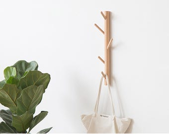 Einzigartige Asthaken, Holzwandstifte, dekorative Holzwandhaken, moderner Eingangsbereich an der Wand befestigter Kleiderhaken, individuelle Haken für die Wand