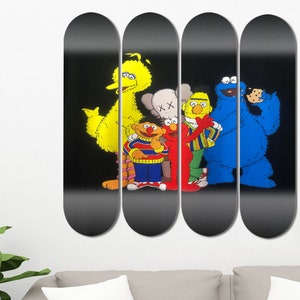 Cute Kwas Skateboard Wall Art, Skate Deck, Home Decor, Wall Hanging, Hanged Room Decoration, Gift for Home, Birthday Gifts