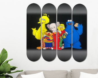 Cute Kwas Skateboard Wall Art, Skate Deck, Home Decor, Wall Hanging, Hanged Room Decoration, Gift for Home, Birthday Gifts