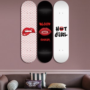 3er Set Blood Sucker Skateboard Kunst, Wanddekor, Pop Art - Pro-Grade Ahorn Skateboards - Wohnkultur - Bürodekor, Geschenk für Sie