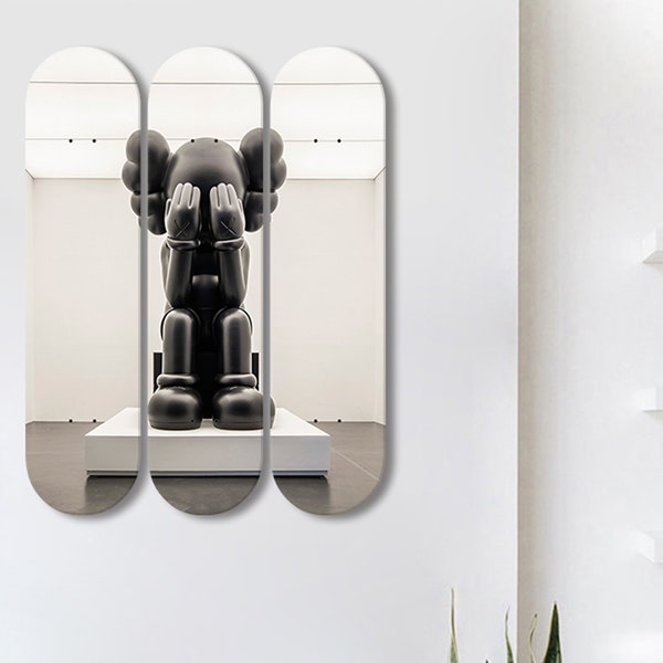 Set of 3pcs Kaws Robot Skateboard Art, Wall Decor, Aesthetic Wall Art- Pro-Grade Maple Skateboards - Home Decor - Office Decor, Gift for Her