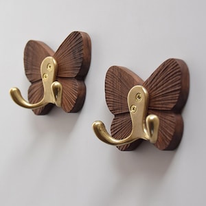 Set of 3pcs Wall Coat Hooks, Butterfly Metal Key Rack, Unique Coat Hanger, Butterflies Wall Art, Nature Wall Hooks, Home Decor New Home Gift