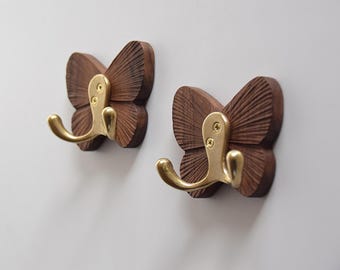 Set of 3pcs Wall Coat Hooks, Butterfly Metal Key Rack, Unique Coat Hanger, Butterflies Wall Art, Nature Wall Hooks, Home Decor New Home Gift