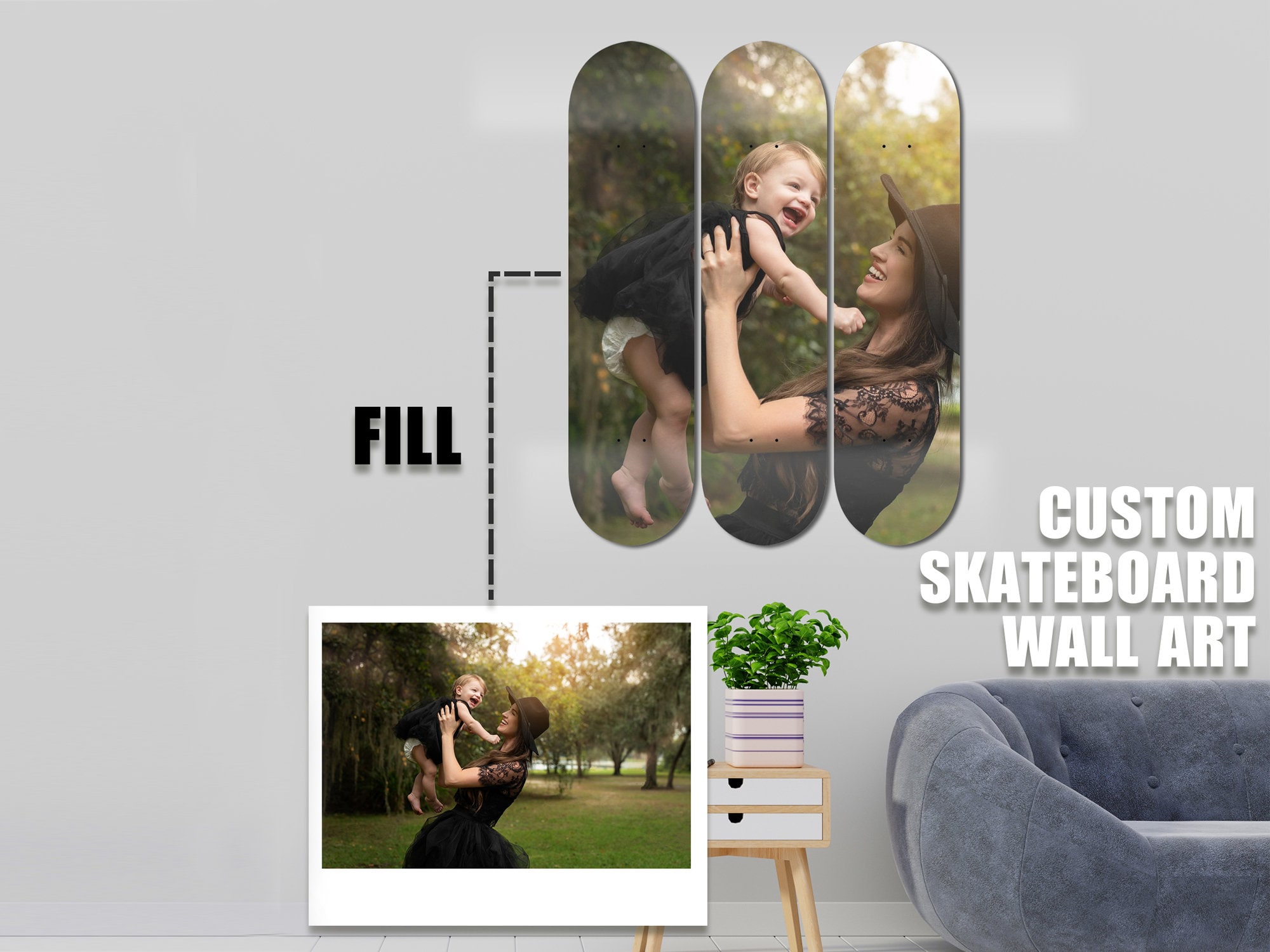 Custom Skateboard Deck Wall Decor, Create Your Own Personalized