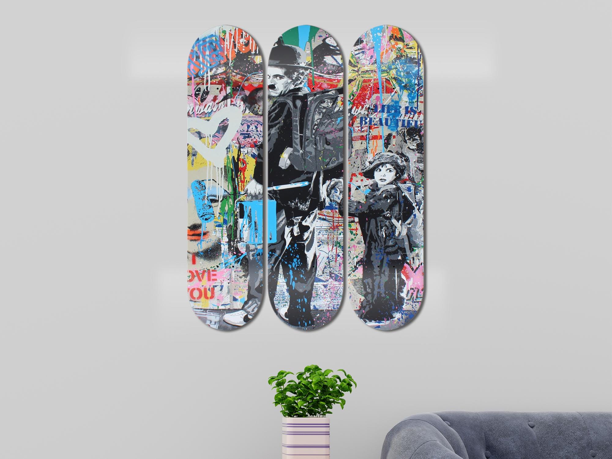 BANKSY スケートボード オリジナルブックセット BANKSY スケートボード オリジナルブックセット BANKSY スケートボード
