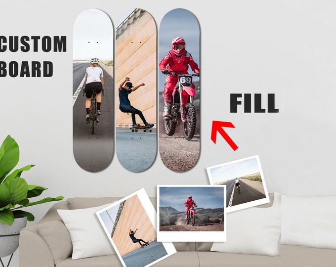 Custom Skateboard Deck Wall Decor, Create Your Own Personalized Skateboard Deck,  Your Photos on Our Custom Decks, Premium Gift