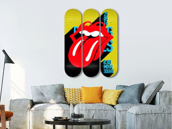 Set of 3 Skateboard Art, Skateboard Wall Art, Pop Art Wall Art, Bedroom Wall Decor, Wood Wall Art, Skateboard Deck Art for Home Office Decor