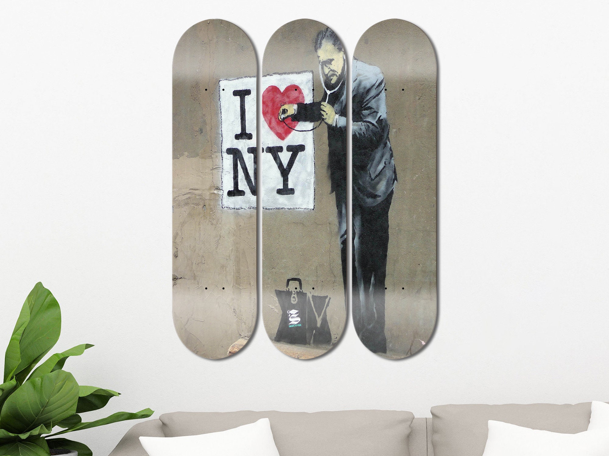 BANKSY SKATEBOARD DECK Riot Cop