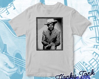 Hank Williams - Old Frame - Honky Tonk Country Punk Tribute T-Shirt  **More colours available**