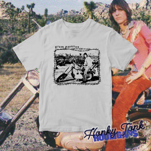 Gram Parsons - Motorbike - Byrds - Flying Burrito Brothers - Punk Rock Country T-Shirt  **More colours available**