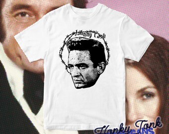Johnny Cash - Barbed Wire Punk Country Tribute T-Shirt  **More colours available**
