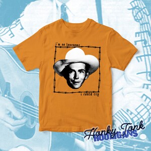 Hank Williams - I'm So Lonesome I could Cry- Punk Rock Tribute T-Shirt  **More colours available**