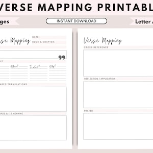 Verse Mapping | Werkzeuge für das Bibelstudium | Karte aus Bibelverse! Bibel Journaling | Bibelstudienführer | Druckbare Bibelstudie | Schriftstudium