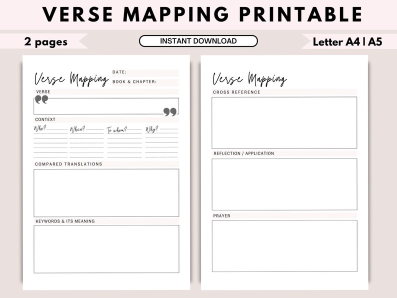 Verse Mapping | Bible Study Tools | Map Out Bible Verses! Bible ...