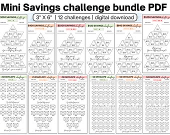 Savings challenges a6 bundle,12 Challenges digital download.