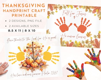 Thanksgiving Handprint Art | Printable Christian Craft for Kids | Thanksgiving Jesus, Preschool and Sunday School Fall hand print activity |