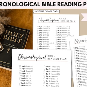Bibelleseplan | Bibelleseziele | Neues Testament | 365 Tage Bibellesen | Chronologischer Bibel Tracker | Druckbare Download