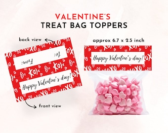 Adorno para bolsa de regalos de San Valentín (descarga instantánea)