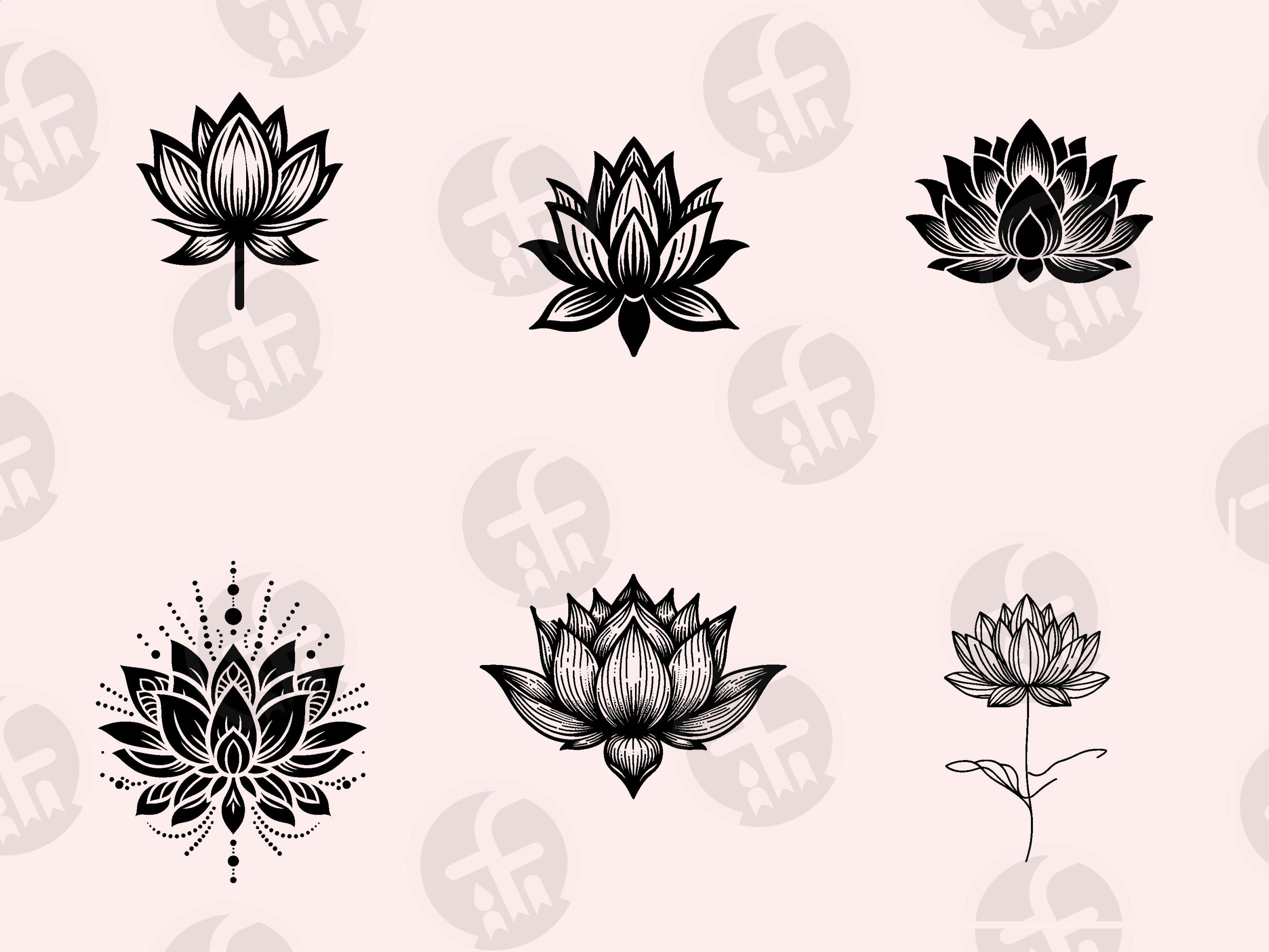 Lotus Flower SVG Bundle - 36 Cut Files - Spiritual Designs