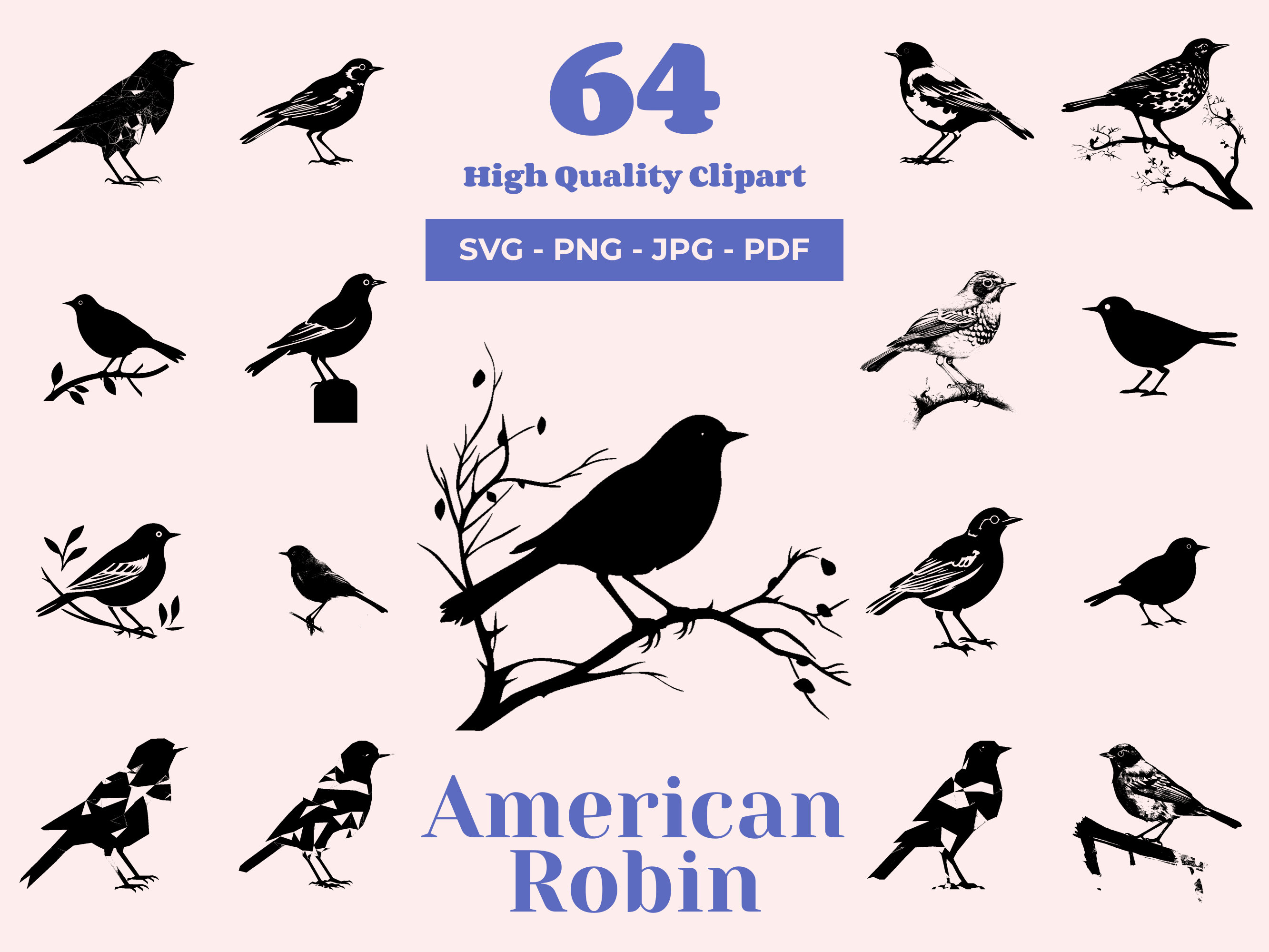Robin Silhouette Svg