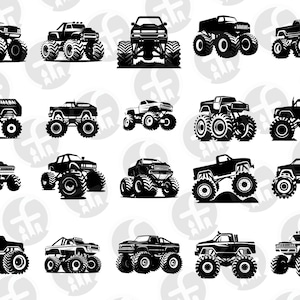 Monstertruck SVG Bundle - 20 einzigartige Designs SVG & PNG - Monstertruck Schnittdateien - Off Road svg