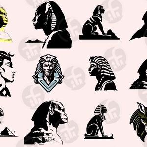 Egyptian Sphinx SVG Bundle 84 Cut Files Symbol of Ancient Egypt in ...