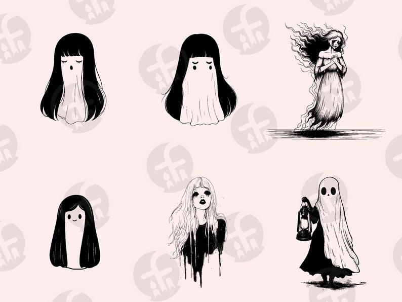 Banshee SVG Clipart Bundle: Spooky Ghost Designs (digital Download) - Etsy