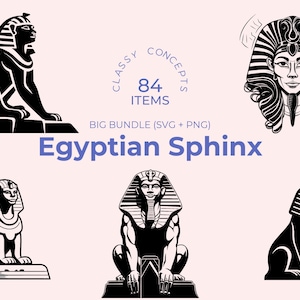 Egyptian Sphinx SVG Bundle 84 Cut Files Symbol of Ancient Egypt in ...