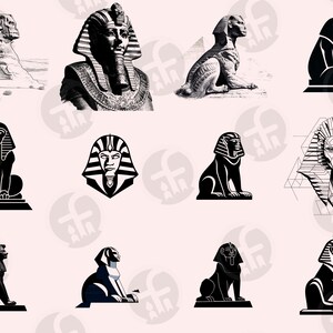 Egyptian Sphinx SVG Bundle 84 Cut Files Symbol of Ancient Egypt in ...