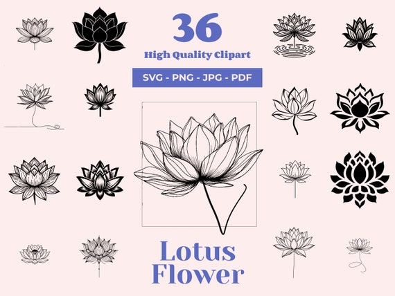 Lotus Flower SVG Bundle - 36 Cut Files - Spiritual Designs