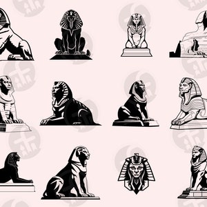 Egyptian Sphinx SVG Clipart Bundle – 84 Unique Designs (digital ...