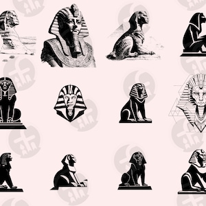 Egyptian Sphinx SVG Clipart Bundle – 84 Unique Designs (digital ...