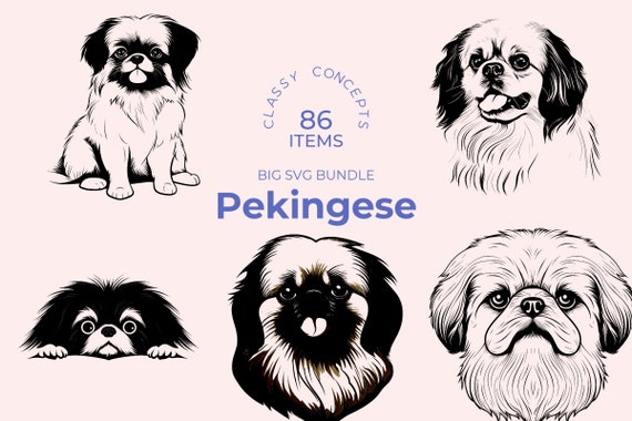 Pekingese SVG Bundle: 86 Lion-dog Cut Files (digital Download