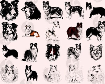 ステンレス製 犬シルエット シェルティ ハンドメイド シェルティ SVG バンドル: シェットランド・シープドッグのシルエット