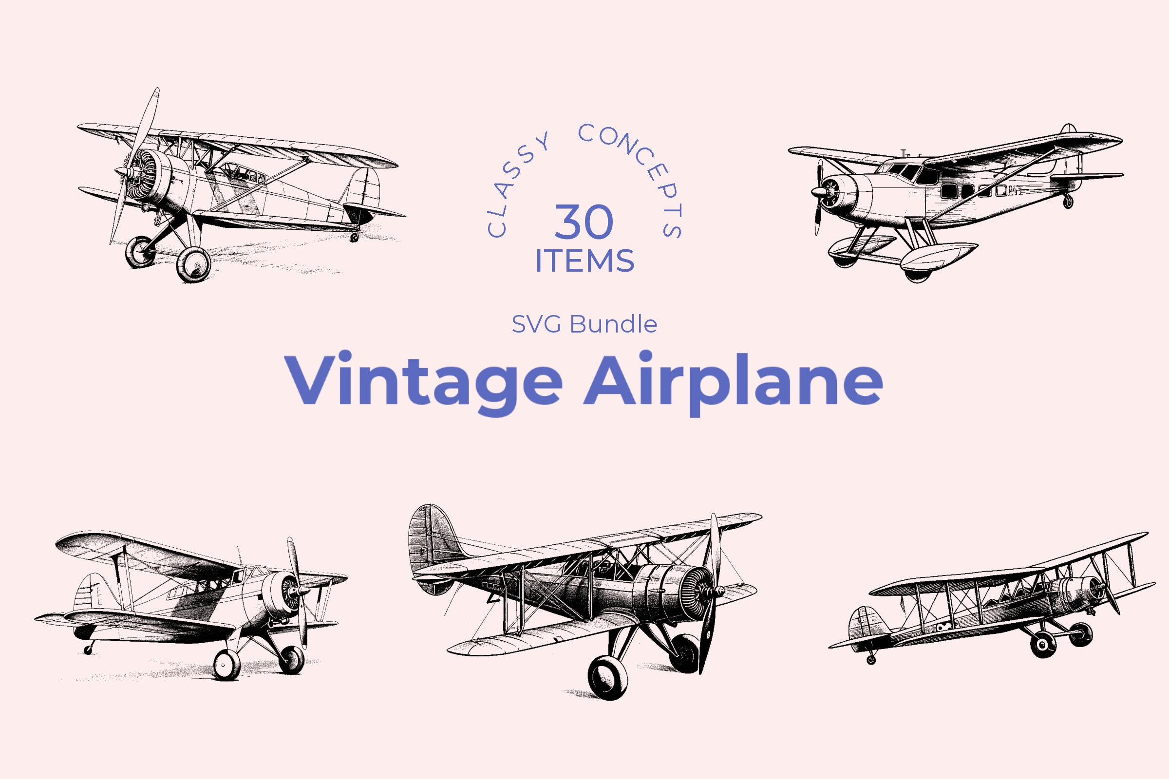 Vintage Airplane With Banner