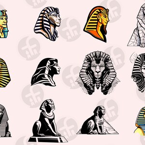 Egyptian Sphinx SVG Bundle 84 Cut Files Symbol of Ancient Egypt in ...