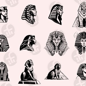 Egyptian Sphinx SVG Clipart Bundle – 84 Unique Designs (digital ...