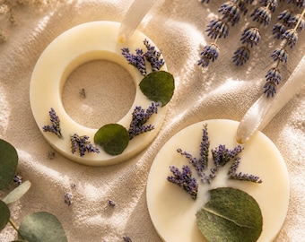 Luxury Wax Sachet with Dried Flowers | Handmade Soy Wax Ornament | Lavender Home Fragrance | Wardrobe Scent | Gift for Her