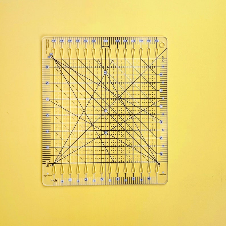 Fabulous Sewing Design 5in1 Quilt Cutting Wedge Ruler, Diamond Ruler