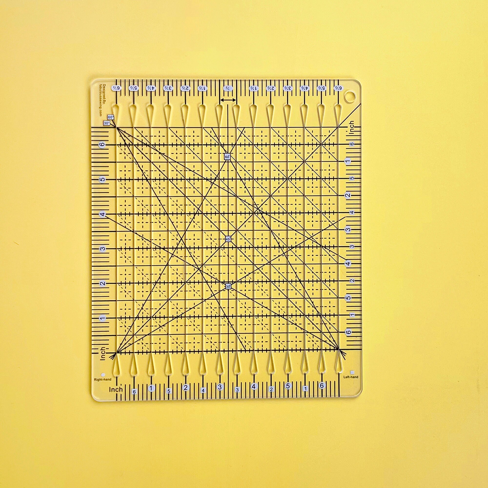 Fabulous Sewing Design 5in1 Quilt Cutting Wedge Ruler, Diamond Ruler, Quilting Ruler, Patented