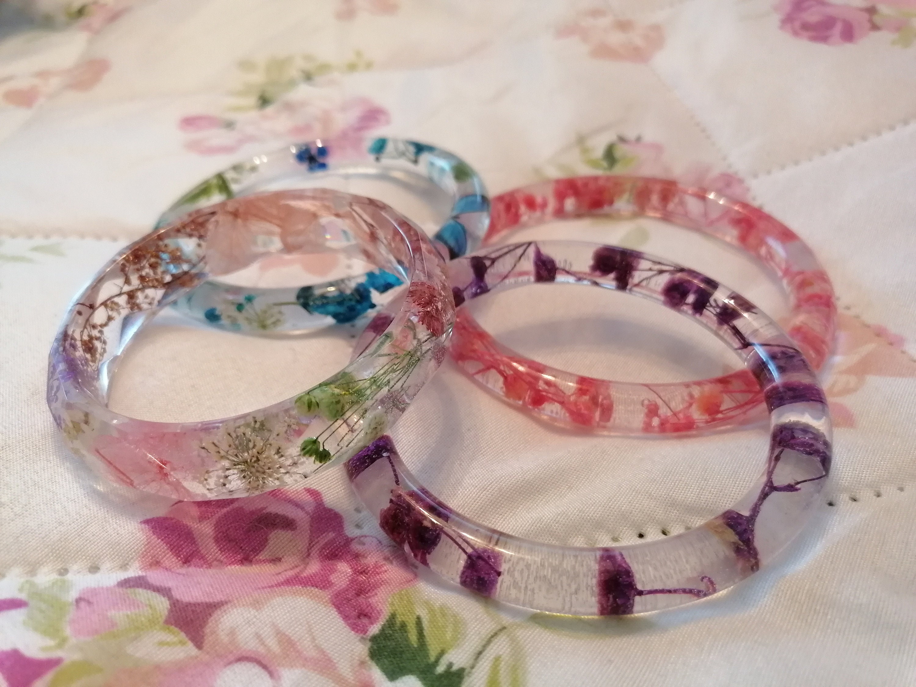 Bright Marbled Resin Bangles - Betty and Lola