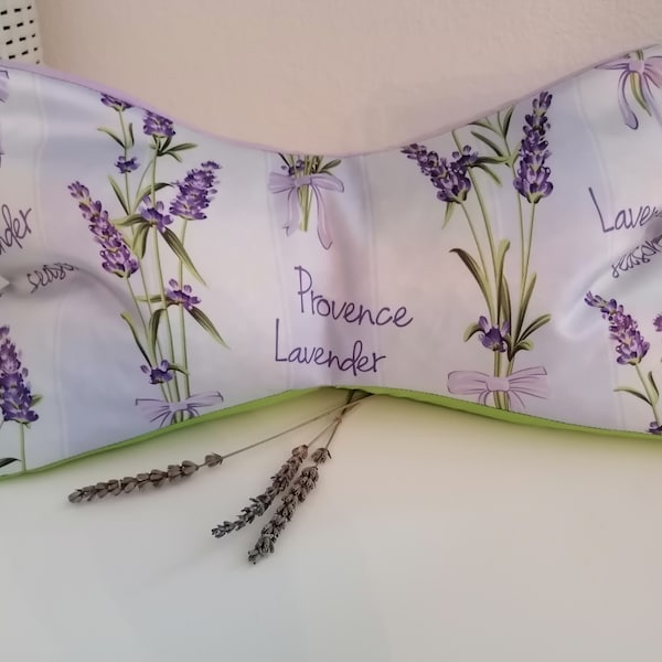 Lese- und Relaxkissen "Provence", gefüllt mit Dinkelspelzen und getrockneten Lavendelblüten, Leseknochen