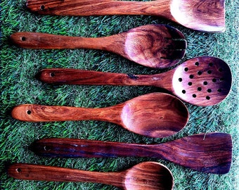 Hand Made Wooden Spoon Set