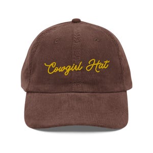 Cowgirl Hat in vintage corduroy