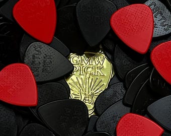 GMW Pick Classic 12 24 36 Pack Guitar picks – Premium Delrin Plectrum – Cactus Grip Textured Pick – 0.60–2.00mm – Made in Norway