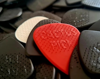 Púas de guitarra GMW Pick Classic (paquete de 12, 24 y 36) – Púa de Delrin premium – Púa texturizada con agarre de cactus – 0,60–2,00 mm – Fabricadas en Noruega