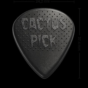 Médiators GMW Pick Big Jazz pour guitare – Grip cactus premium en Delrin – Paquets de 12, 24 ou 36 – Épaisseur au choix : 0,60 à 2,00 mm – Fabriqués en Norvège