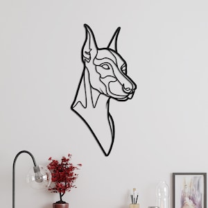 Doberman Wall Art, Wooden Doberman Wall Art, Gift for Her, Dog Wall Decor, Wooden Wall Art, Doberman Wall Decor, Wooden Doberman Wall Art